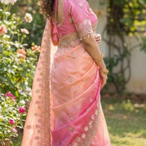 Ready blouse party wear saree