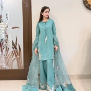 Ready to wear top bottom dupatta set